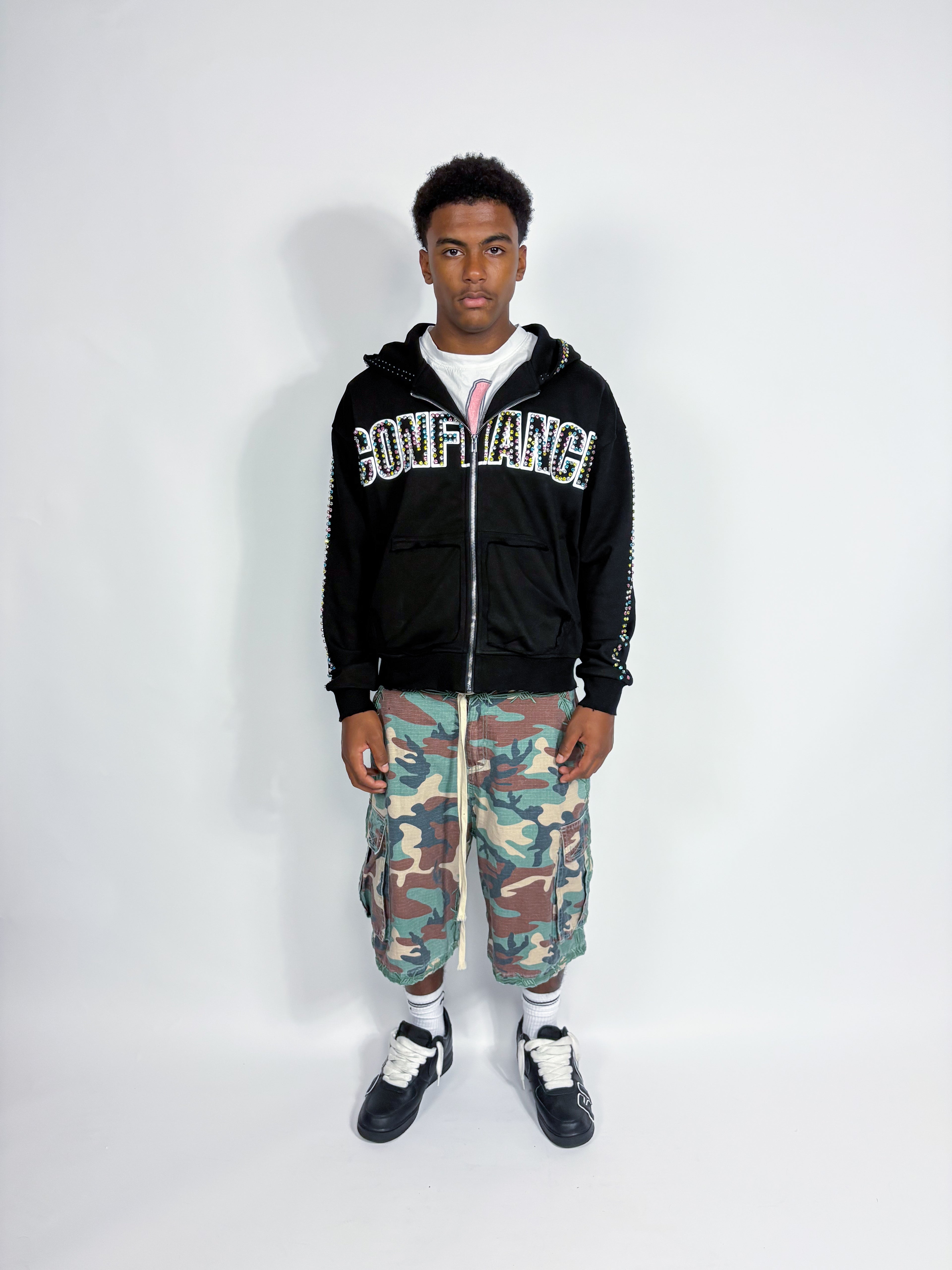 BLACK GEMSTONE ZIPUP