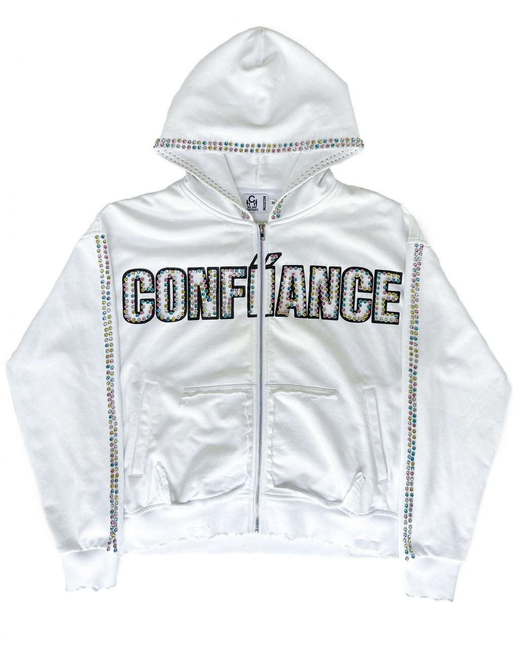 WHITE GEMSTONE ZIPUP