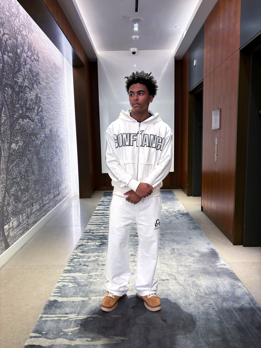 WHITE GEMSTONE PANTS (CLEARSTONE EDITION)