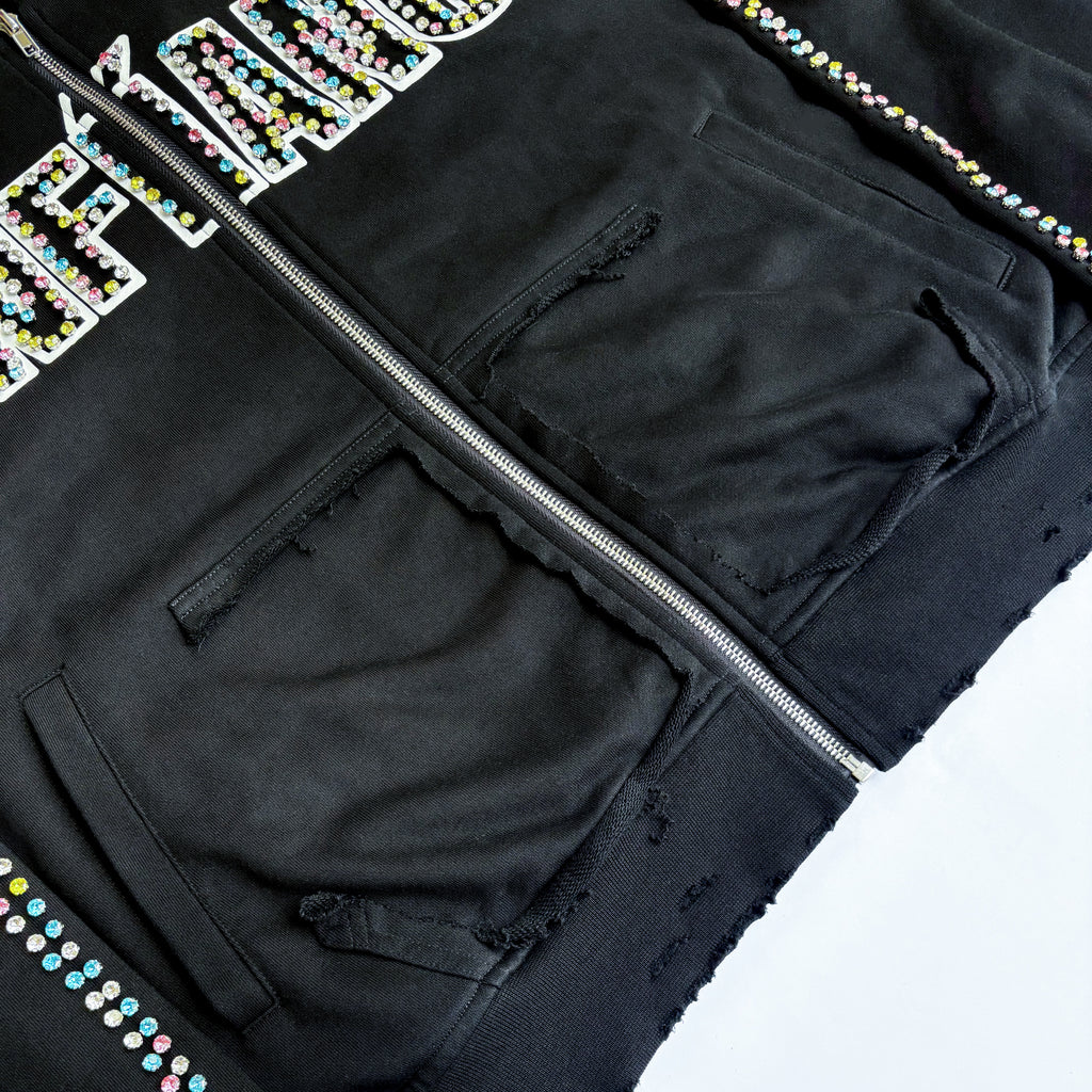 BLACK GEMSTONE ZIPUP