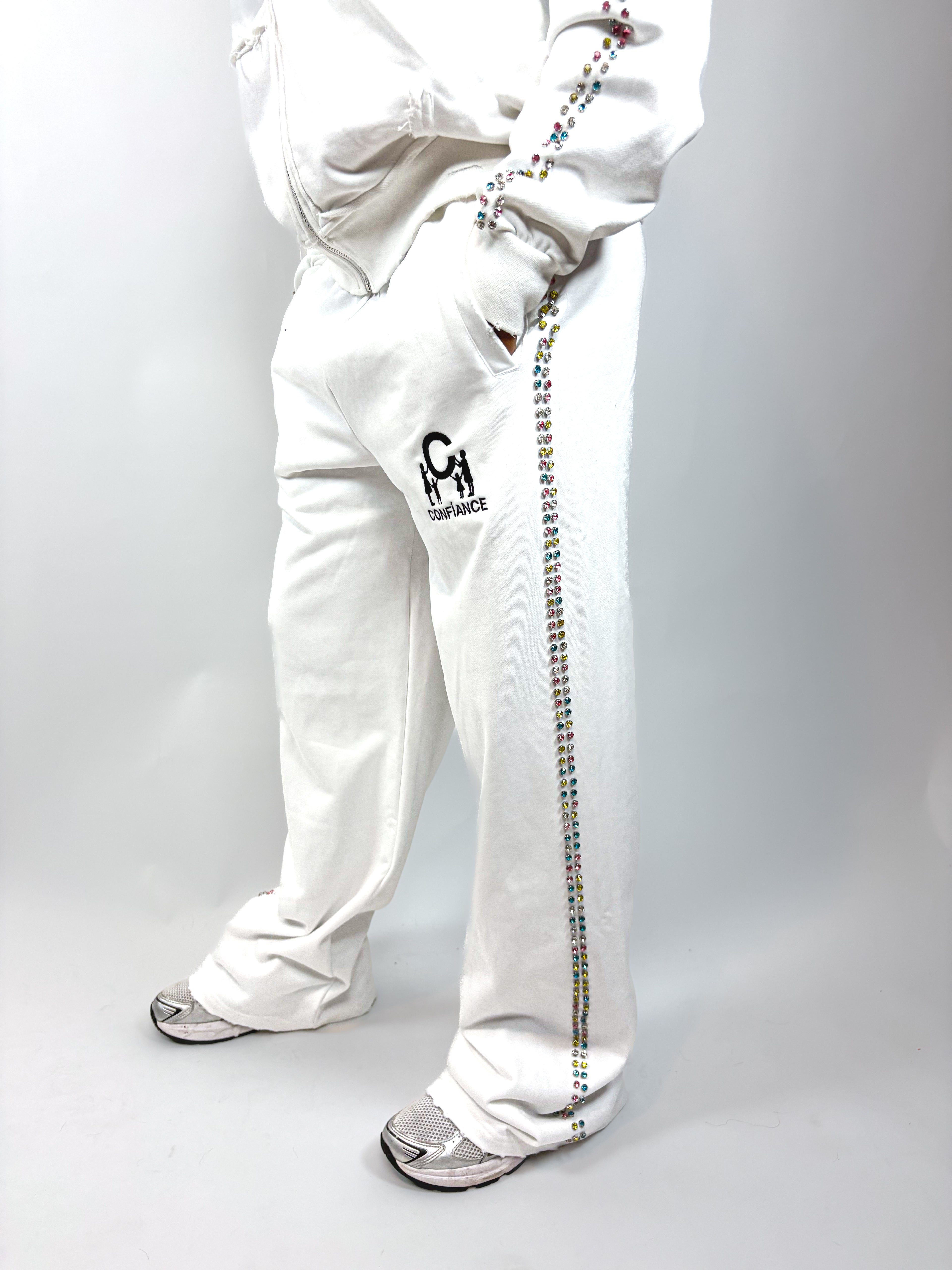 WHITE GEMSTONE PANTS (COLORFUL EDITION)