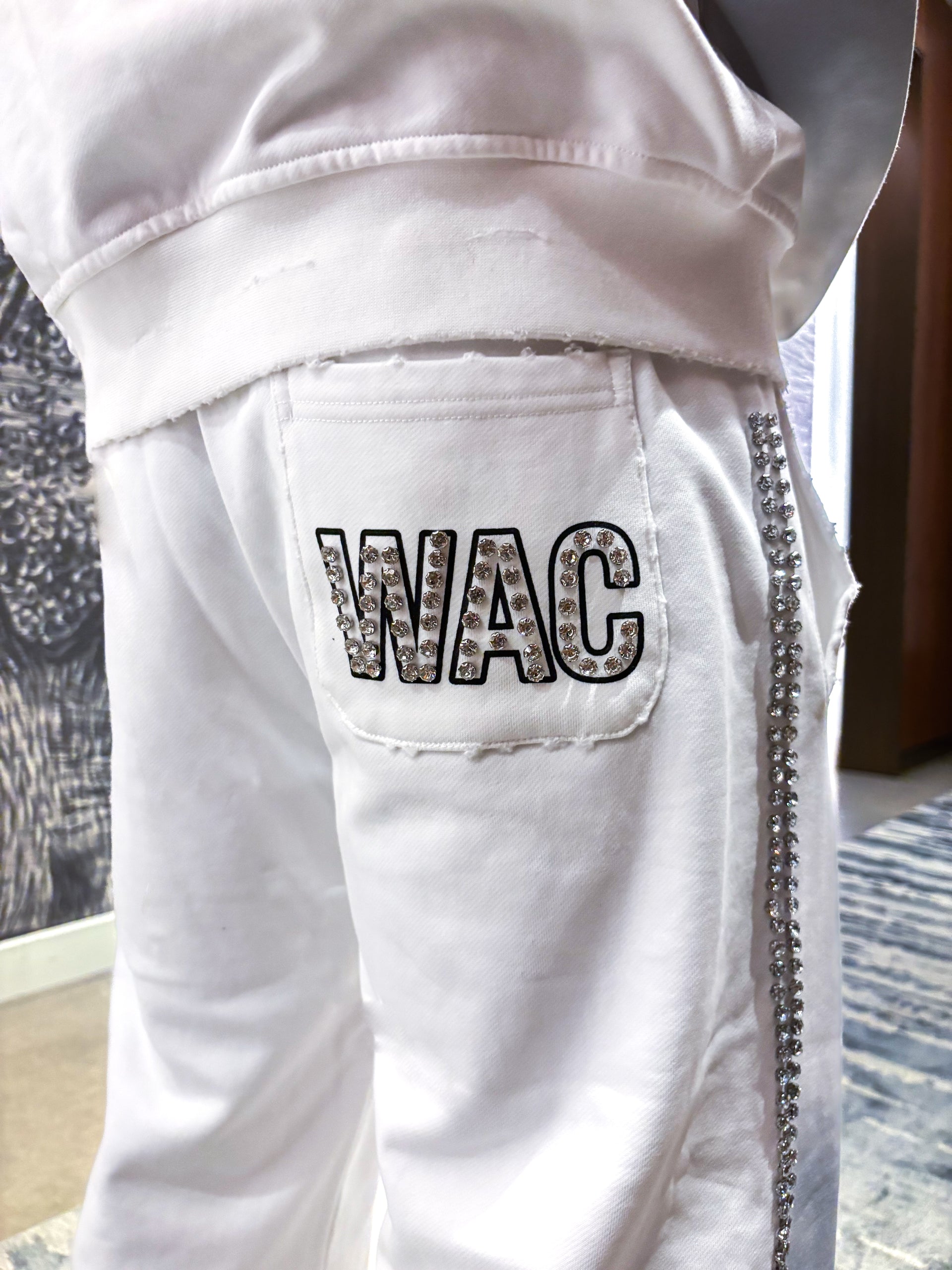 WHITE GEMSTONE PANTS (CLEAR EDITION)