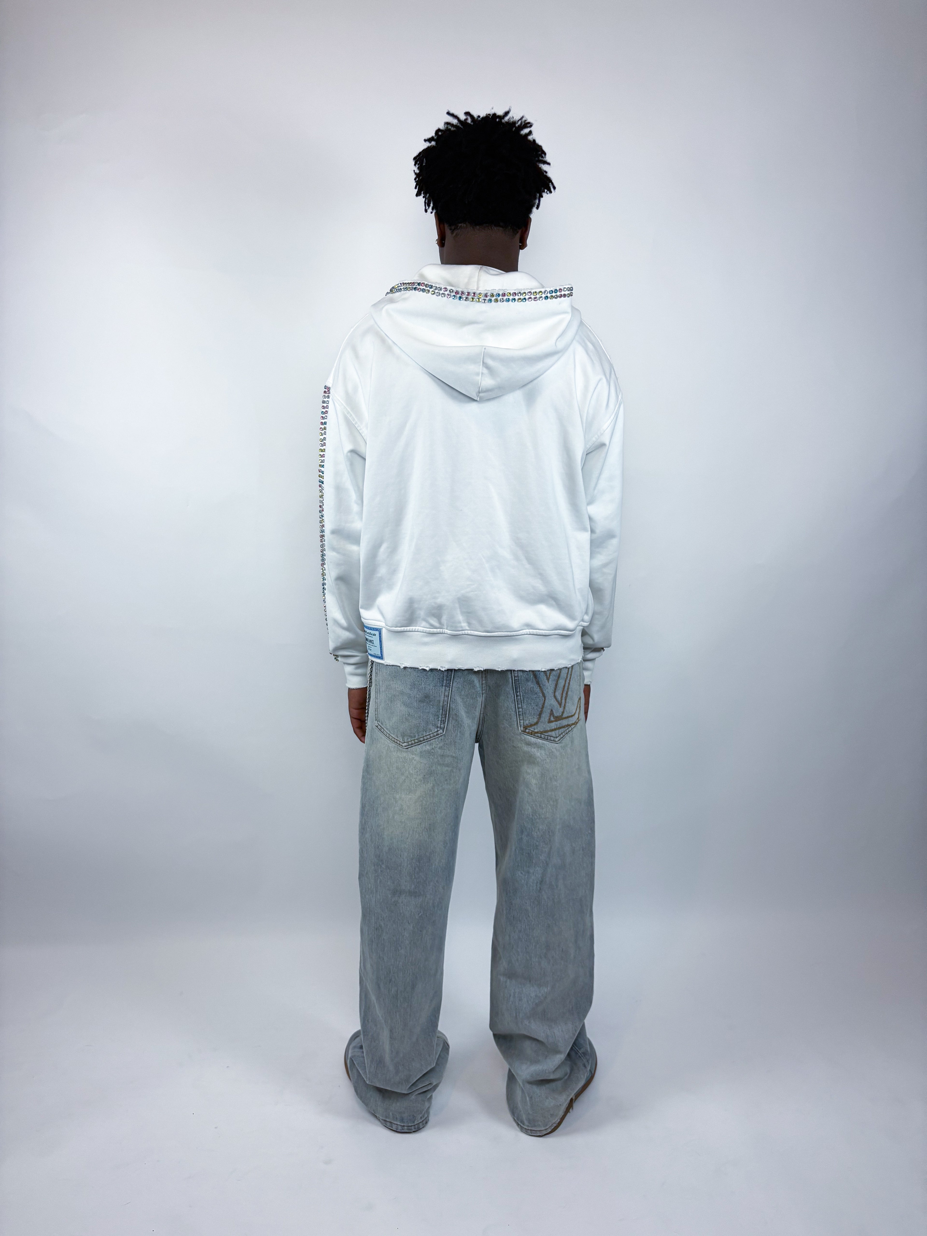 WHITE GEMSTONE ZIPUP