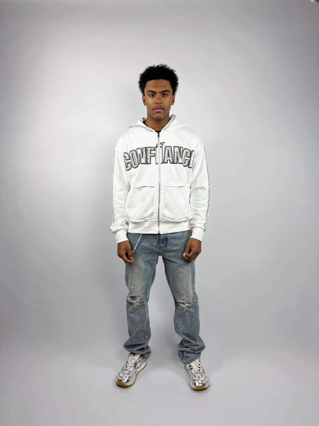 WHITE GEMSTONE ZIPUP (Clear Edition)