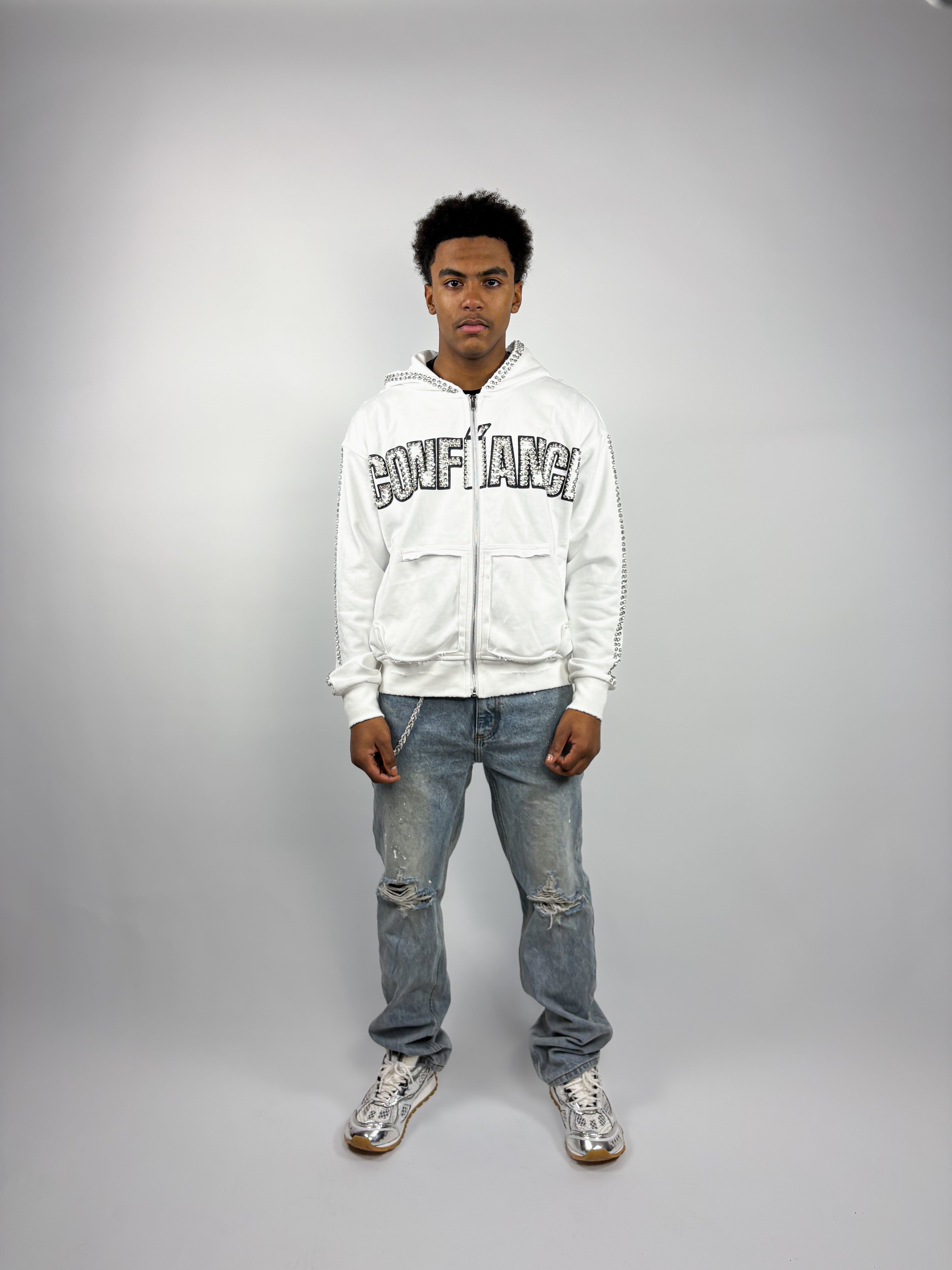 WHITE GEMSTONE ZIPUP (Clear Edition)